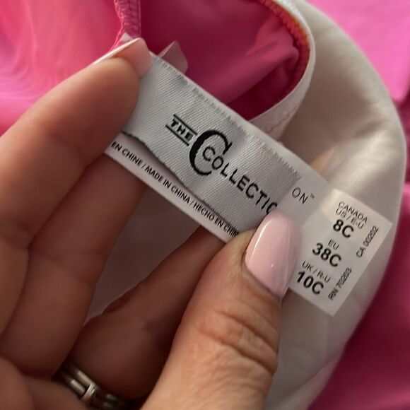 The Collection Pink halter cinched swimsuit dress Sz-8C - Picture 13 of 14